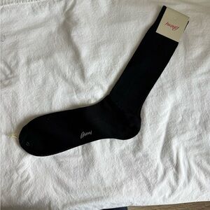 Brioni Black Men's Socks, large, NWT